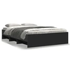 Image de Bedframe bewerkt hout zwart 135x190 cm3295689