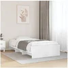Image de Cadre de lit blanc 90x190 cm bois d'ingénierie, meuble de chambre à coucher, lit simple, sommier, lit, cadre de lit 3295702