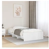 Image de Cadre de lit blanc 75x190 cm bois d'ingénierie, meuble de chambre à coucher, lit simple, sommier, lit, cadre de lit 3295709