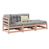 Image de Salon de jardin 3 pcs et coussins bois massif sapin de douglas, ensemble de canapés d'extérieur, ensemble de canapés 3295833