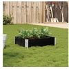 Image de Jardinière noir 80x60 cm bois massif de pin