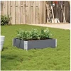 Image de Jardinière gris 80x60 cm bois massif de pin