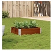 Image de Jardinière marron 80x60 cm bois massif de pin