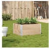 Image de Jardinière 80x60 cm bois de pin massif, jardinière d'extérieur, bac à fleurs, bac à tomates, jardinière de terrasse, 3295839