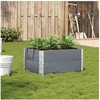 Image de Jardinière gris 80x60 cm bois massif de pin
