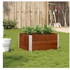 Image de Jardinière marron 80x60 cm bois massif de pin, jardinière d'extérieur, bac à fleurs, bac à tomates, jardinière de 3295842