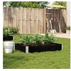 Image de Jardinière noir 120x80 cm bois massif de pin