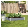 Image de Jardinière gris 120x80 cm bois massif de pin