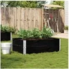 Image de Jardinière noir 120x80 cm bois massif de pin