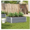 Image de Jardinière gris 120x80 cm bois massif de pin