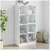 Image de Buffet haut avec portes blanc 68x37x142 cm bois d ingénierie