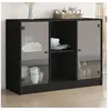 Image de Buffet noir 102x37x75,5 cm bois d'ingénierie, armoire de rangement, armoire latérale, buffet de salle à manger, 3295872
