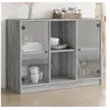 Image de Buffet sonoma gris 102x37x75,5 cm bois d'ingénierie, armoire de rangement, armoire latérale, buffet de salle à 3295876