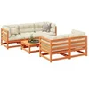Image de Salon de jardin modulable bois massif 6 pieces 2 personnes 70 x 70 x 67 cm