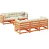Image de Salon de jardin modulable bois massif 7 pieces 70 x 70 x 67 cm 2 personnes