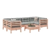 Image de Salon de jardin modulable 7 pieces 7 personnes bois massif x 63.5 cm