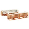 Image de Salon de jardin modulable 9 pieces bois massif 9 personnes 70 x 70 x 63.5 cm