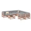 Image de Salon de jardin modulable vidaxl 9 pieces 9 personnes 70 x 70 x 63.5 cm bois massif