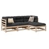 Image de Salon de jardin modulable bois bois massif 4 pieces 70 x 70 x 67