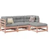 Image de Salon de jardin modulaire - Lot de 4 pièces - Bois - 4 personnes - Table 70x70x67 cm
