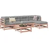 Image de Salon de jardin modulable bois massif marron 6 pieces 70.0 x 70 x 67 6 personnes