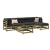 Image de Salon de jardin modulable vidaxl 6 pieces 6 personnes 70 x 70 x 67 cm