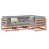 Image de Salon de jardin modulable 4 pieces marron Bois massif 70 x 70 x 67 cm 4 personnes