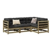 Image de Salon de jardin modulable bois massif bois 4 pieces x 70 x 67