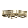 Image de Salon de jardin modulable 6 pieces bois massif 70 x 70 x 67 cm