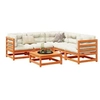 Image de Salon de jardin modulable bois massif 6 pieces 70 x 70 x 67 cm 2 personnes