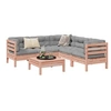 Image de GENERIQUE Salon de jardin modulable 6 pièces - 1 table 1 canapé - Vert Bois - 1 personne