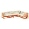 Image de Salon de jardin modulable bois massif marron 6 pieces x 70 x 67 6 personnes