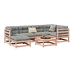 Image de Salon de jardin modulable bois marron 7 pieces x 70 x 67