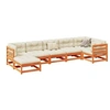 Image de Salon de jardin modulable bois massif marron 7 pieces 70 x 70 x 67 cm