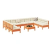 Image de 10-delige Loungeset met kussens massief grenenhout wasbruin3299600