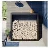 Image de Portant de bois de chauffage noir 100x40x100 cm acier