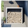 Image de Portant de bois de chauffage blanc 100x40x100 cm acier
