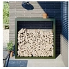 Image de Portant de bois de chauffage vert 100x40x100 cm acier