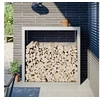 Image de Portant de bois de chauffage 100x40x100 cm acier inoxydable