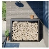 Image de Portant de bois de chauffage anthracite 100x40x80 cm acier