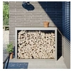Image de Portant de bois de chauffage 100x40x80 cm acier inoxydable