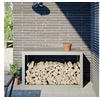Image de Portant de bois de chauffage 100x40x60 cm acier inoxydable