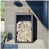 Image de Portant de bois de chauffage anthracite 60x40x100 cm acier