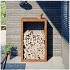 Image de Etagère à bois 60x40x100 cm acier résistant aux intempéries