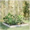 Image de Lit surélevé de jardin blanc 100x100x18,5 cm acier 851011