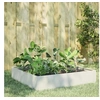 Image de Lit surélevé de jardin blanc 100x100x33,5 cm acier