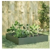 Image de Lit surélevé de jardin vert olive 100x100x33,5 cm acier 851027