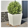 Image de Jardinières 2 pcs blanc 40x40x40 cm acier, jardinière d'extérieur, boîte à fleurs, boîte de jardin, jardinière de 851055