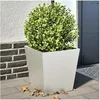 Image de Jardinières 2 pcs 40x40x40 cm acier inoxydable, jardinière d'extérieur, boîte à fleurs, boîte de jardin, jardinière 851061