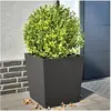 Image de Jardinières 2 pcs noir 50x50x50 cm acier, jardinière d'extérieur, boîte à fleurs, boîte de jardin, jardinière de 851067